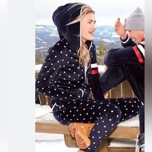 OnePiece Apres Ski Star 2.0 Navy Velvet Onesie Medium